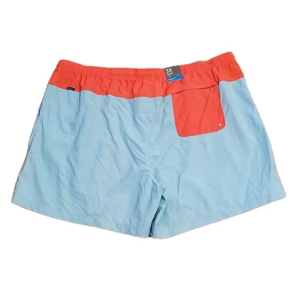 New With Tags Columbia Women's Sz 3X Court Shorts Colorblock Blue Orange